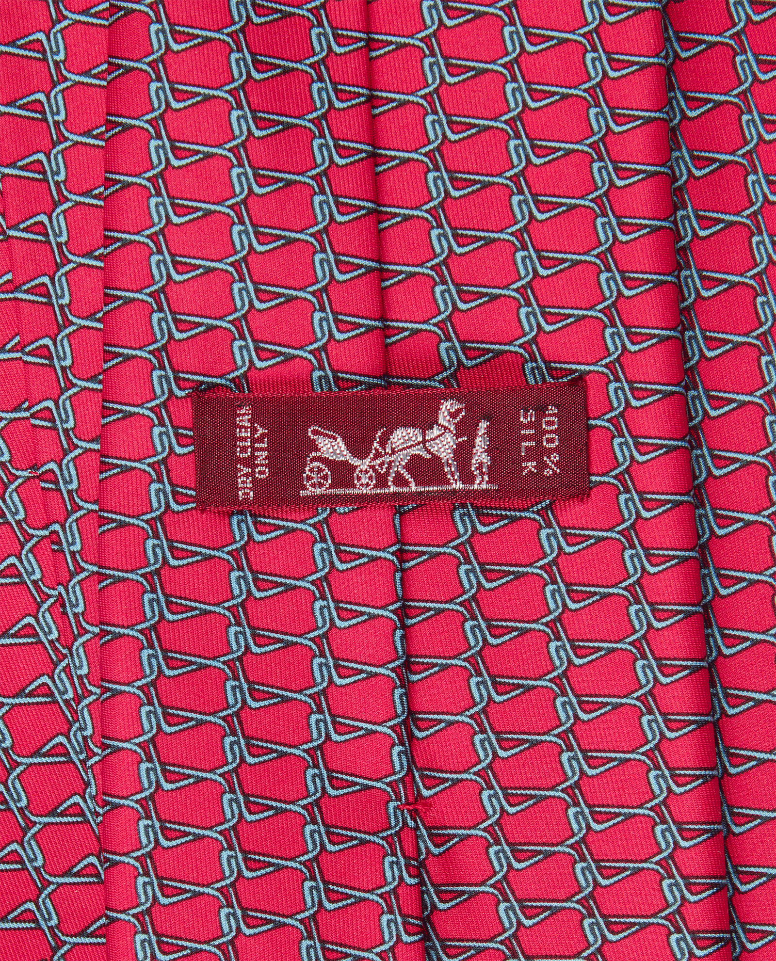 Hermès JCB Tie, &pound;95, Accessories, Blue/Pink, Silk, Other view